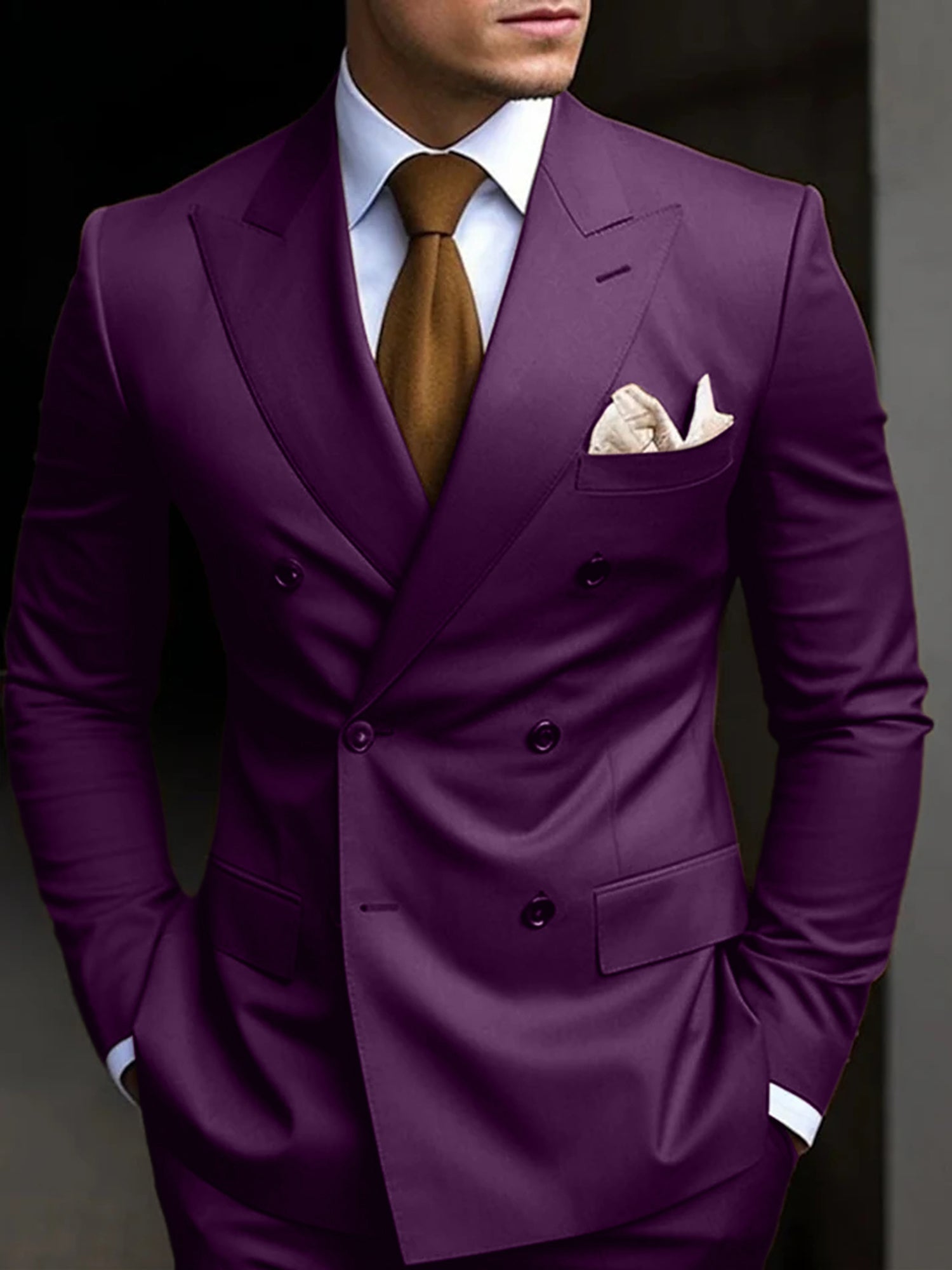 Men’s Two-Piece Double-Breasted Suit