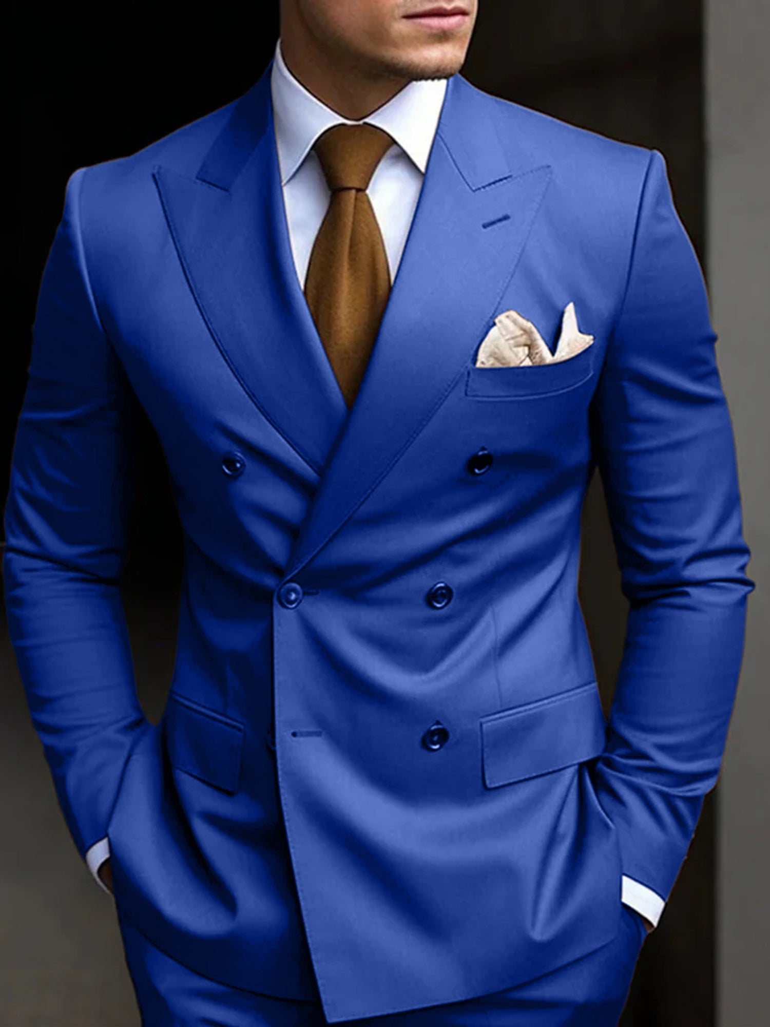 Men’s Two-Piece Double-Breasted Suit