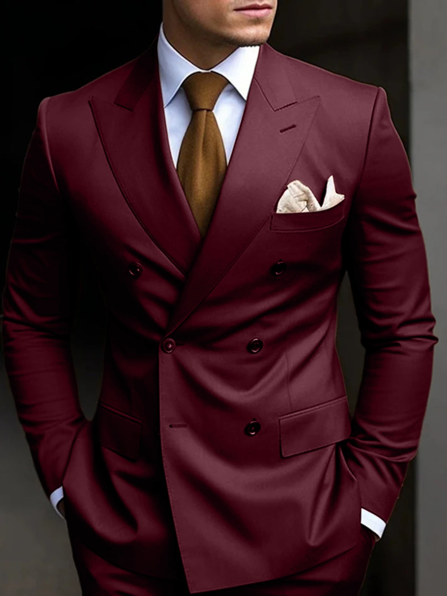 Men’s Two-Piece Double-Breasted Suit