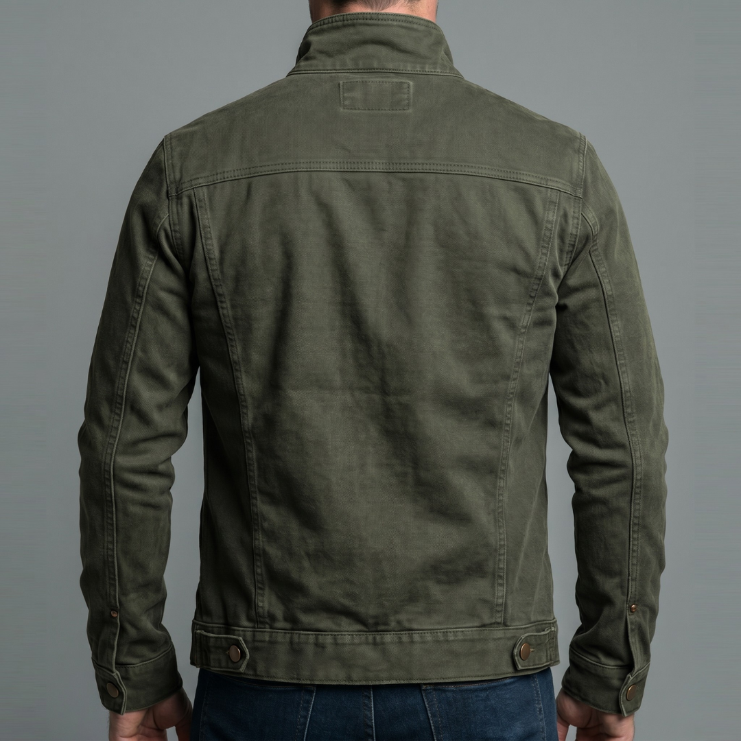 Men's Utility Jacket with Front Zip