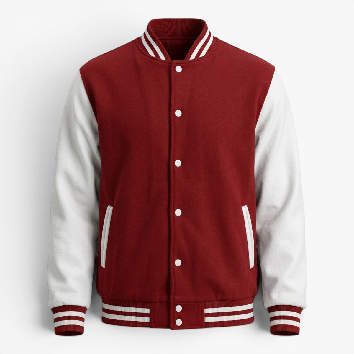Men’s Varsity Bomber Jacket with Contrast Sleeves