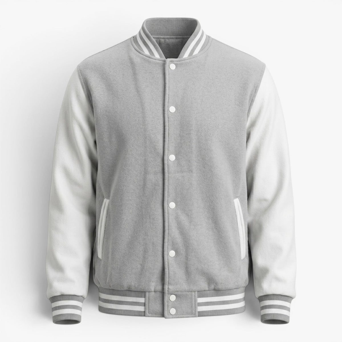 Men’s Varsity Bomber Jacket with Contrast Sleeves