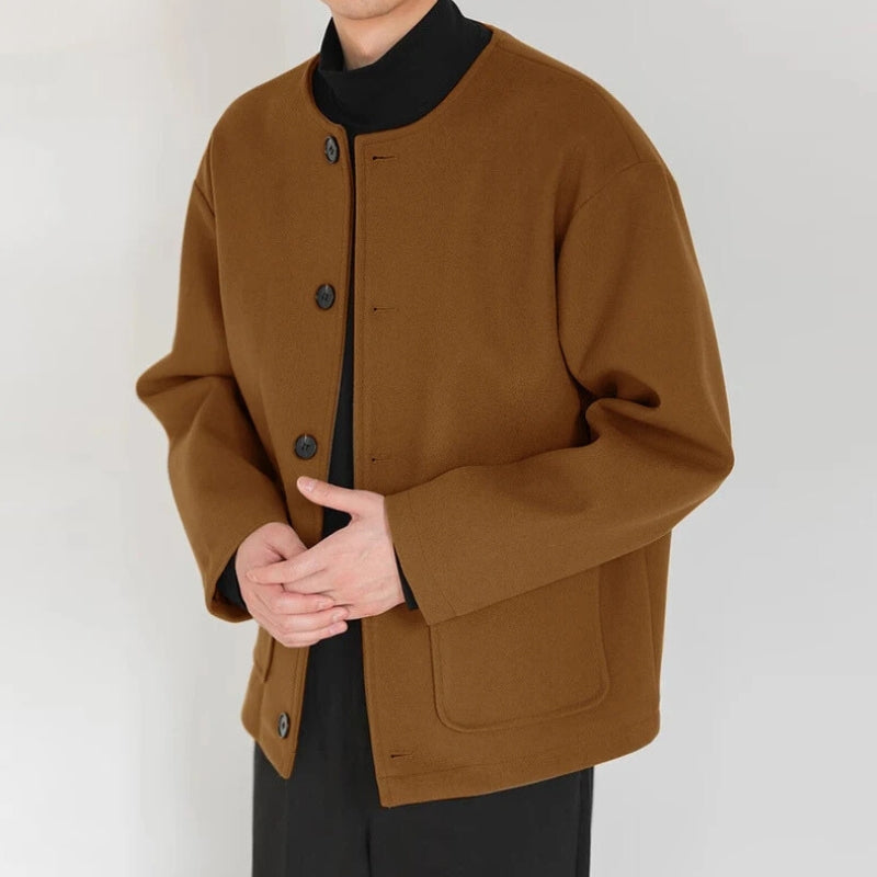 Men’s Vintage Collarless Jacket