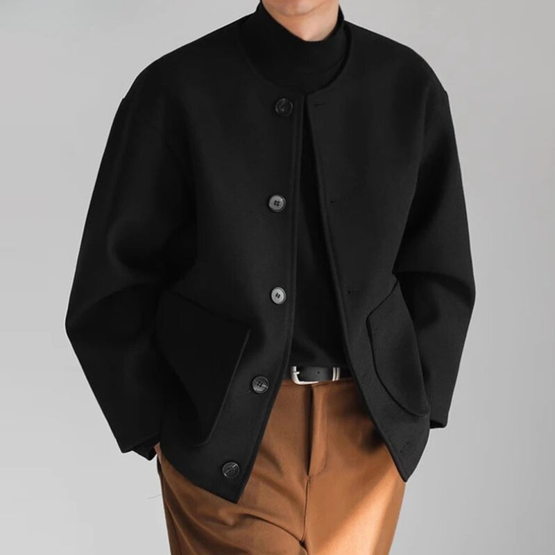 Men’s Vintage Collarless Jacket