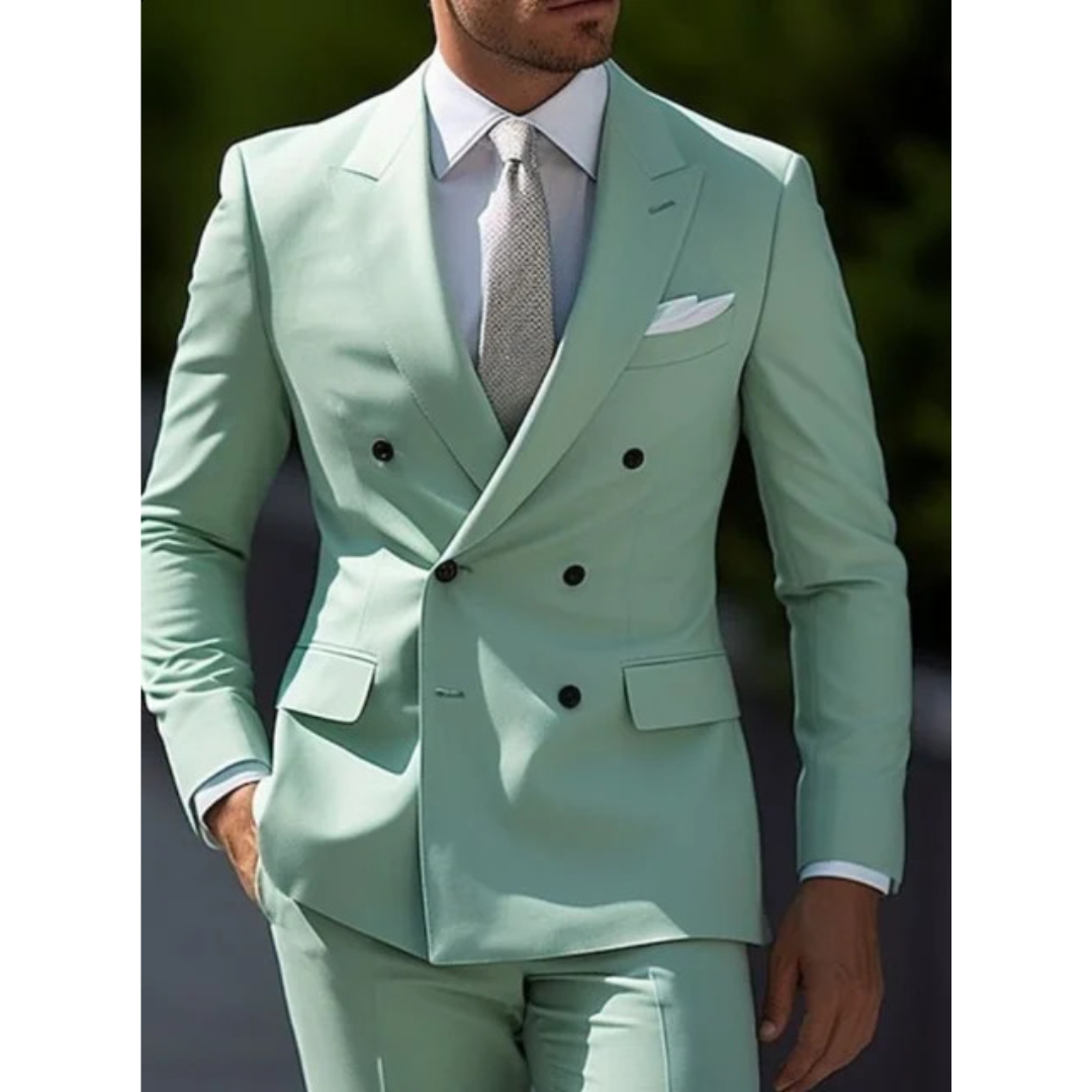 Men’s Double-Breasted 2-Piece Wedding Guest Suit