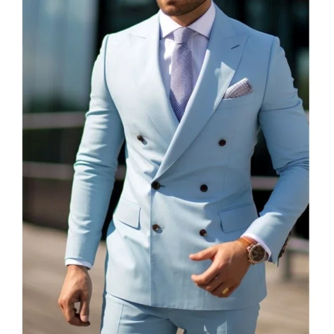 Men’s Double-Breasted 2-Piece Wedding Guest Suit