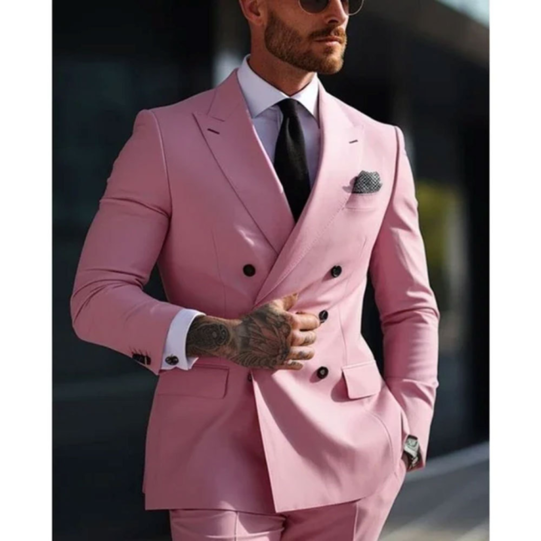 Men’s Double-Breasted 2-Piece Wedding Guest Suit