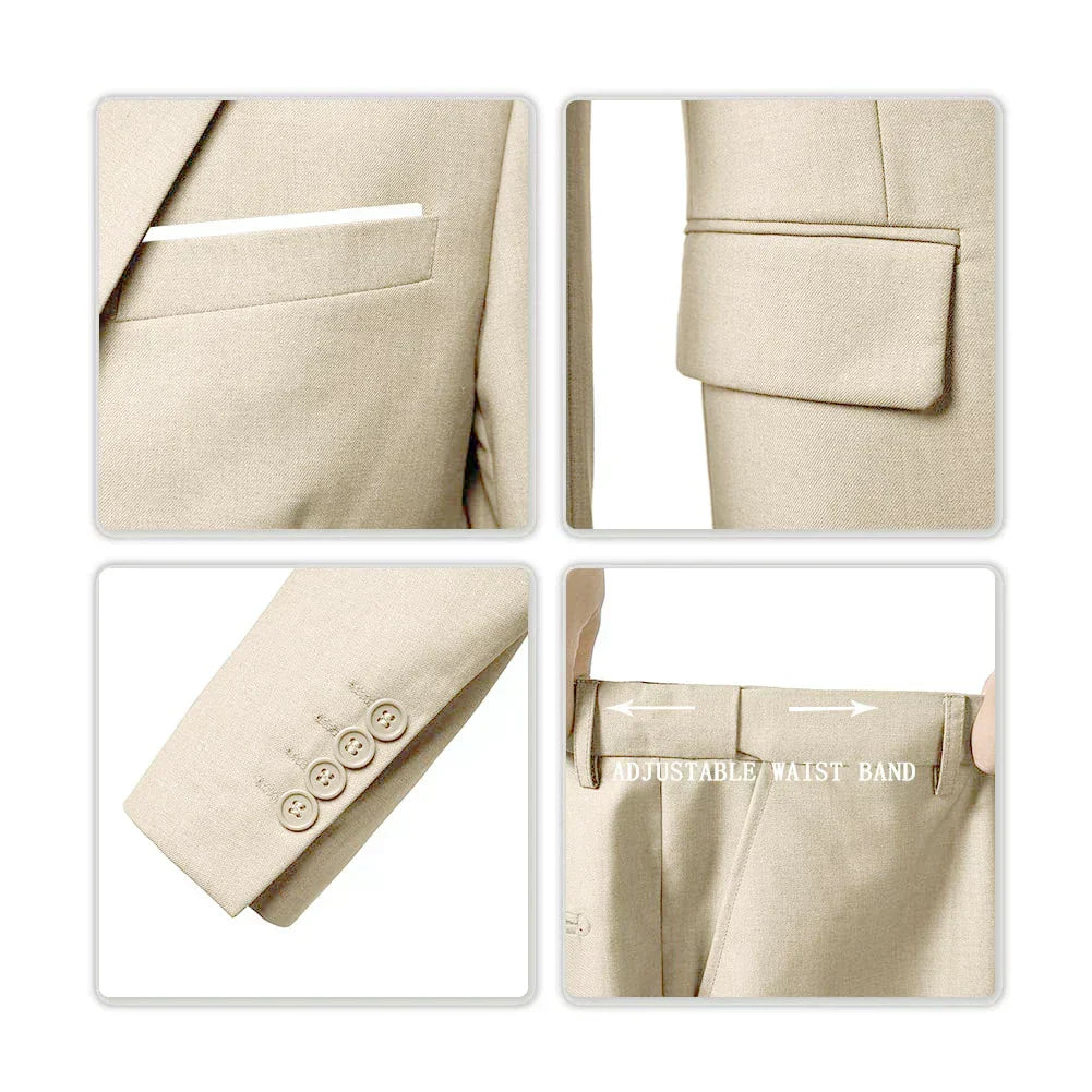 Men’s Formal 3-Piece Wedding Guest Suit