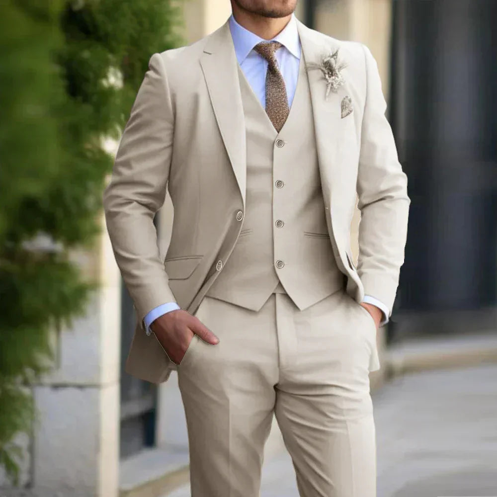 Men’s Formal 3-Piece Wedding Guest Suit