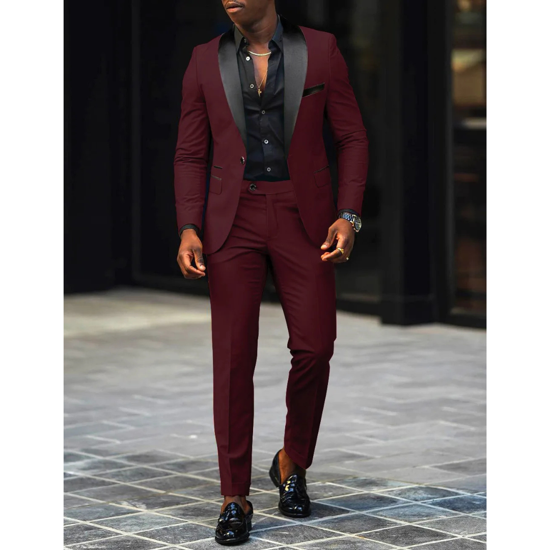 Men’s Modern 2-Piece Slim Fit Wedding Guest Suit