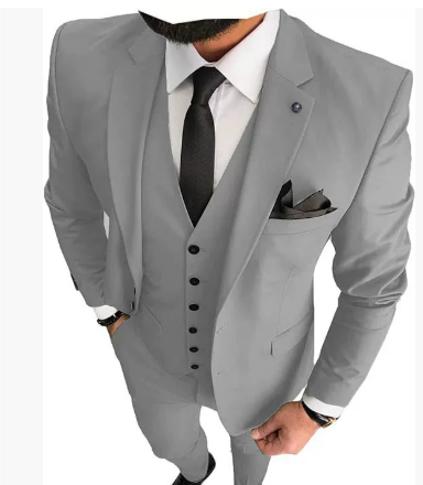 Men’s Slim Tailored 3-Piece Wedding Guest Suit
