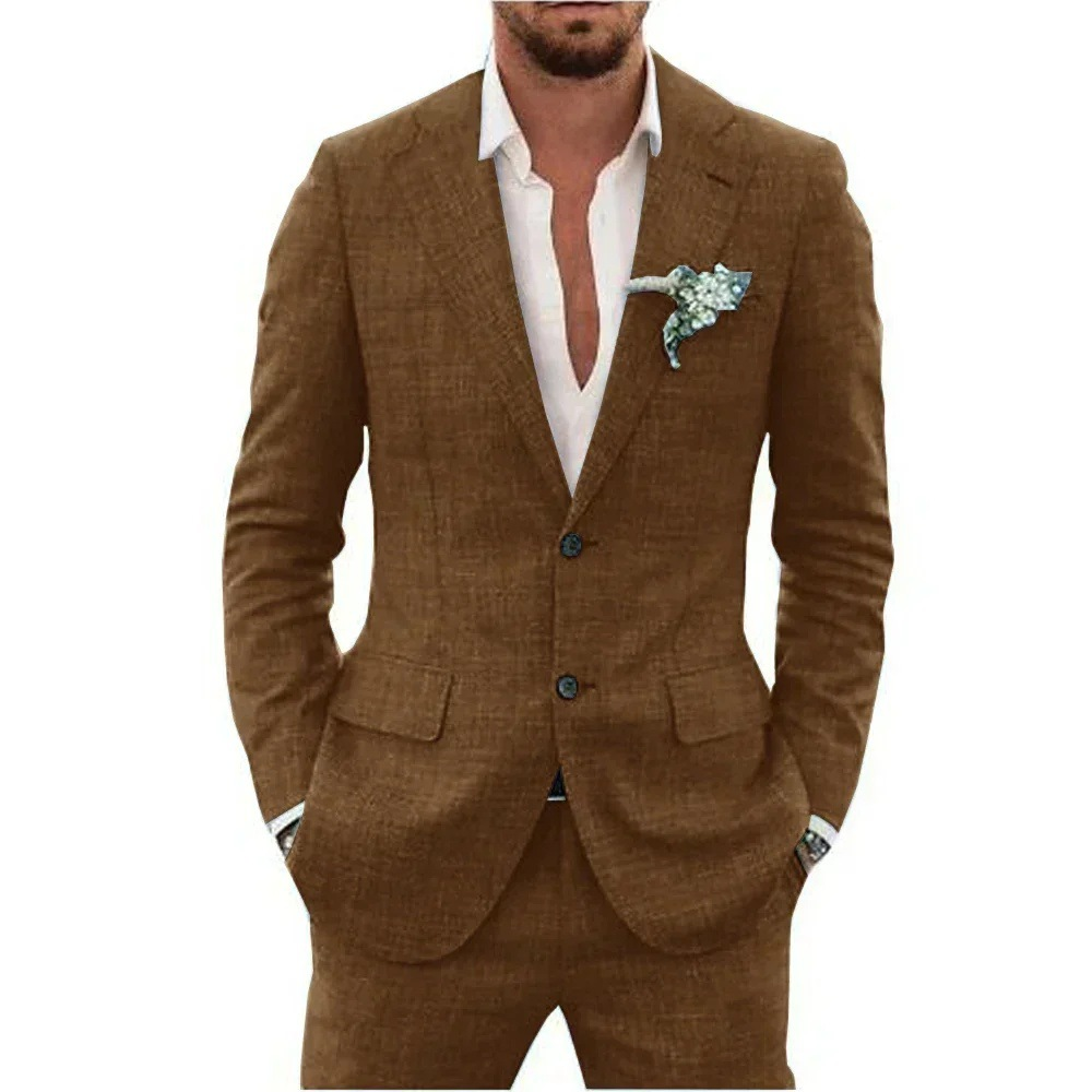 Men's Two-Piece Wedding Guest Suit for Modern Formal Events