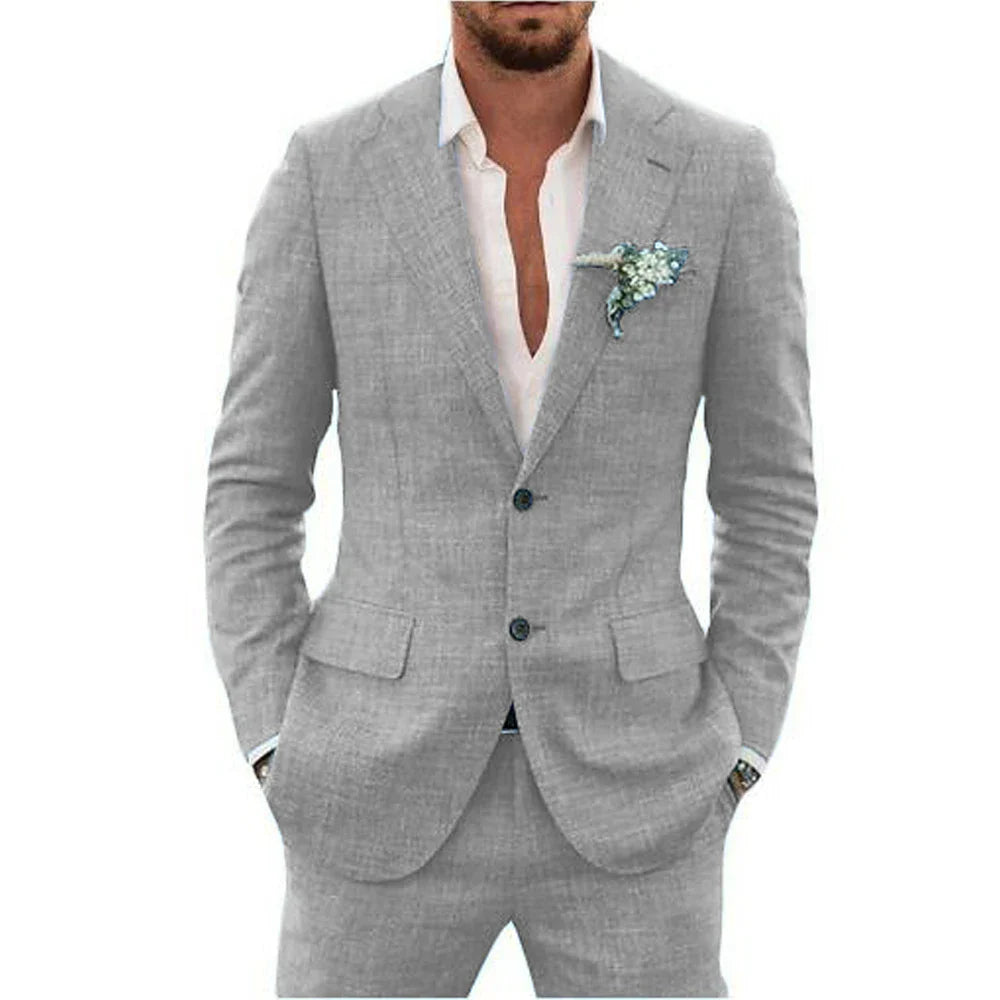 Men's Two-Piece Wedding Guest Suit for Modern Formal Events