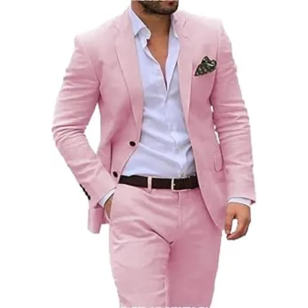 Men's Two-Piece Wedding Guest Suit for Modern Formal Events
