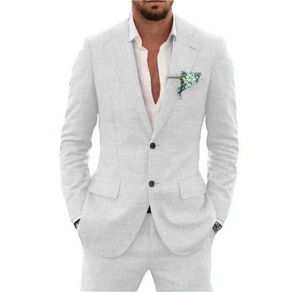 Men's Two-Piece Wedding Guest Suit for Modern Formal Events