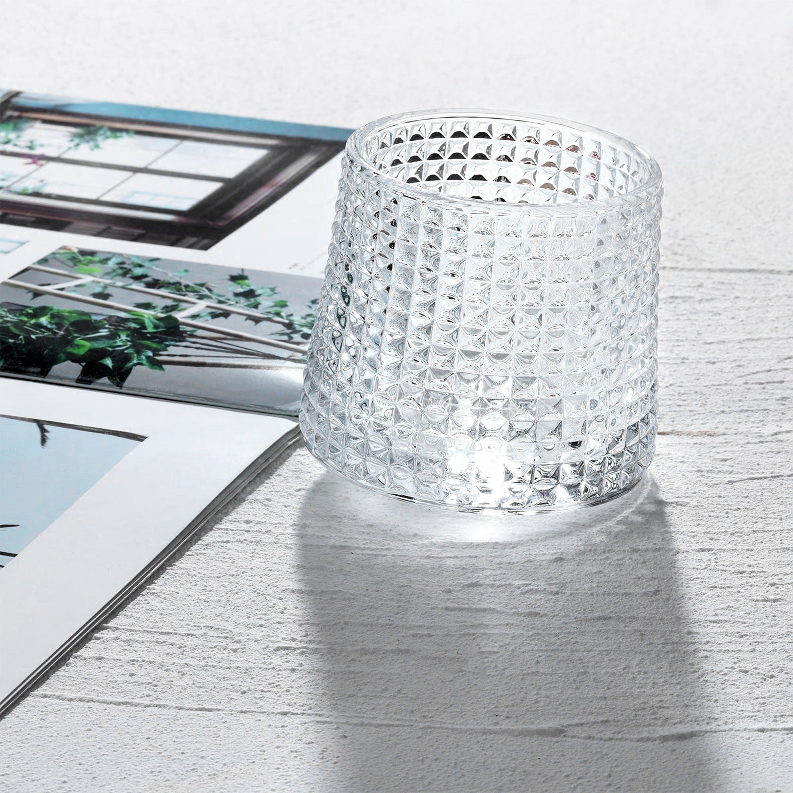 Microwave-Safe Rotating Whiskey Glass