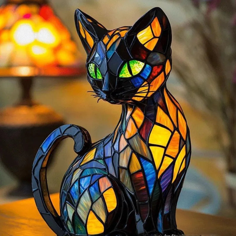 Midnight Cat LED Decorative Lamp with Warm White Light