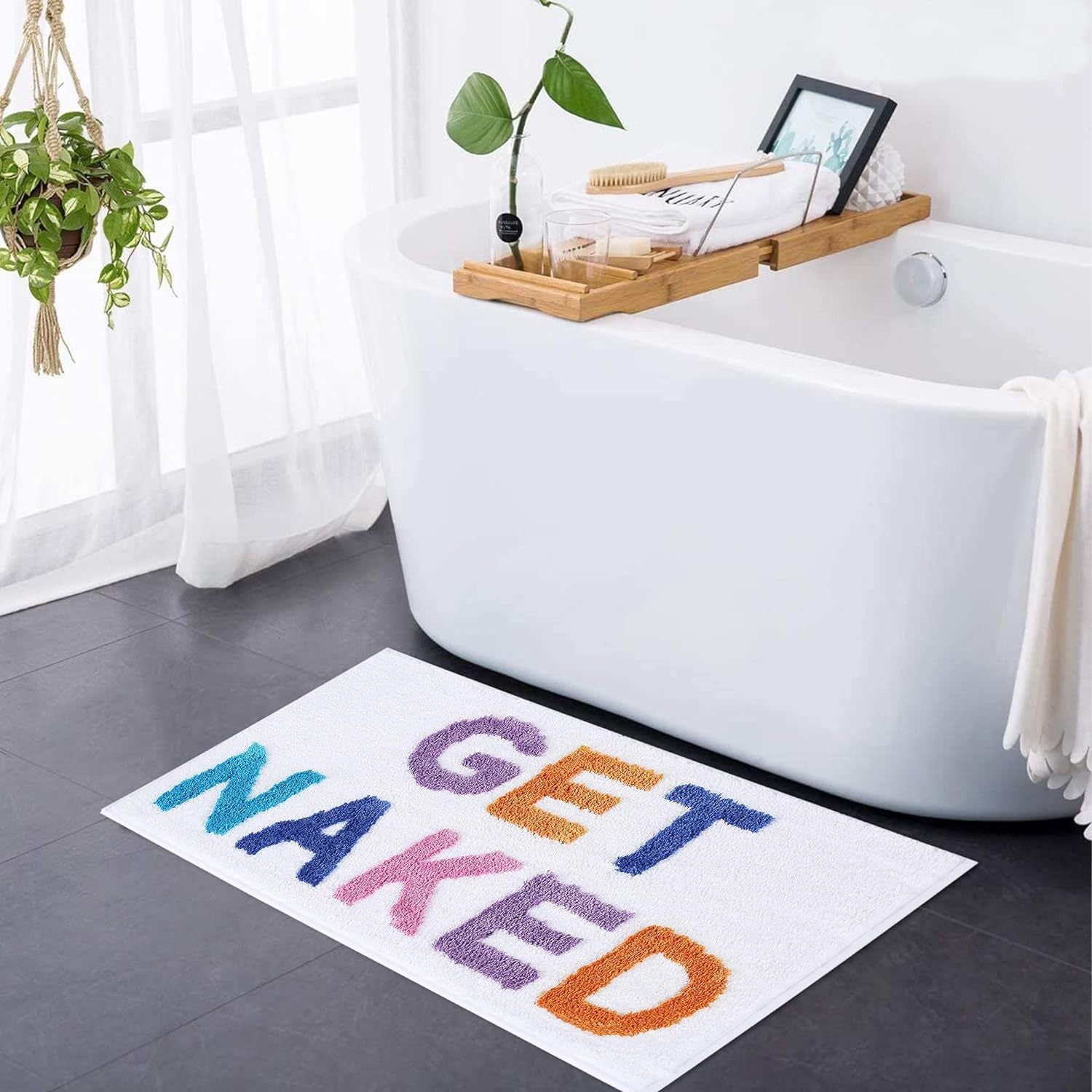Modern Absorbent Tufted Bath Mat