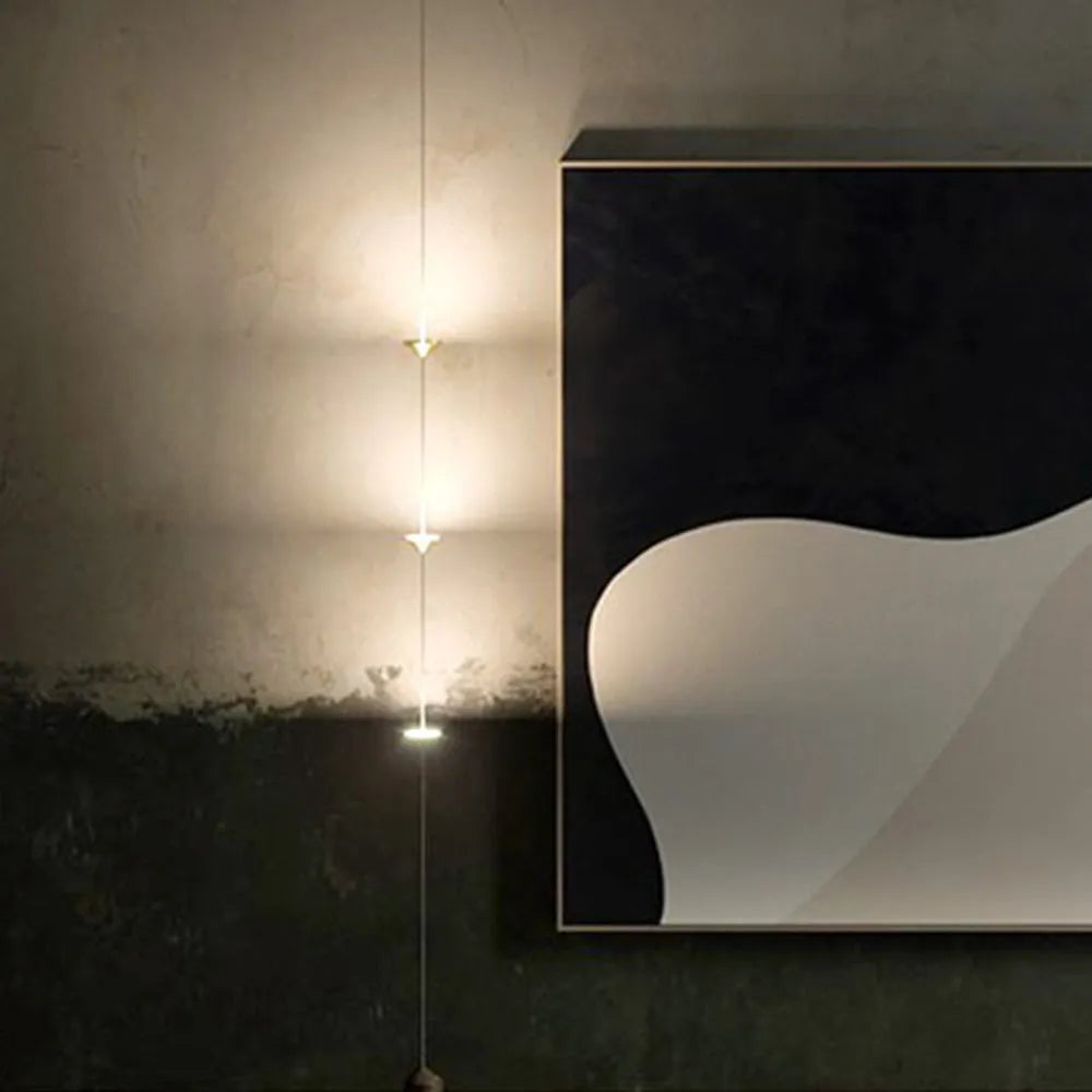 Modern Black Floor Lamp – Minimalist Linear Standing Lamp with 3 LED Bulbs for Living Room and Bedroom