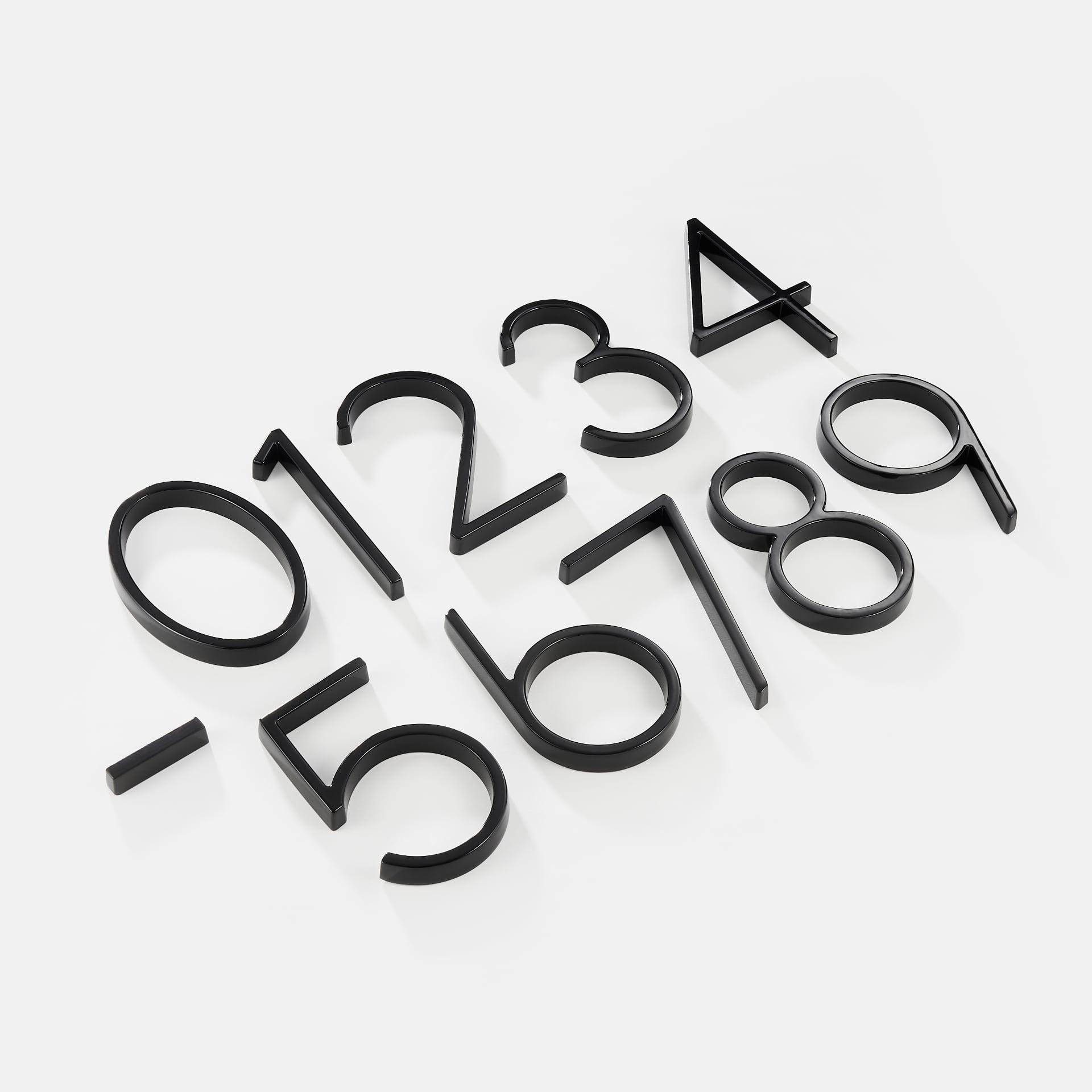 Modern Black House Number Sign – Durable Zinc Alloy Address Plaque with Versatile Installation for Enhanced Curb Appeal