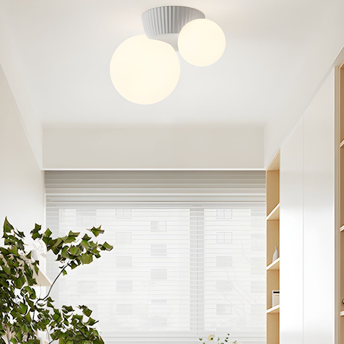 Modern Ceiling Lamp with Dual Light Bulbs for Cozy Home Interiors
