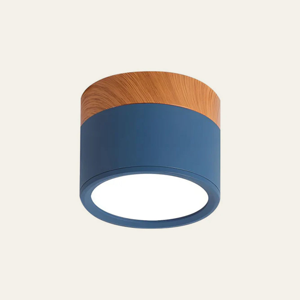 Modern Cylinder LED Flush Mount Ceiling Light with Compact Aluminium Design