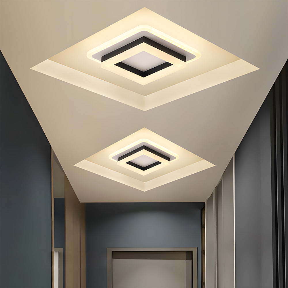 Modern Geometric Square LED Ceiling Lamp