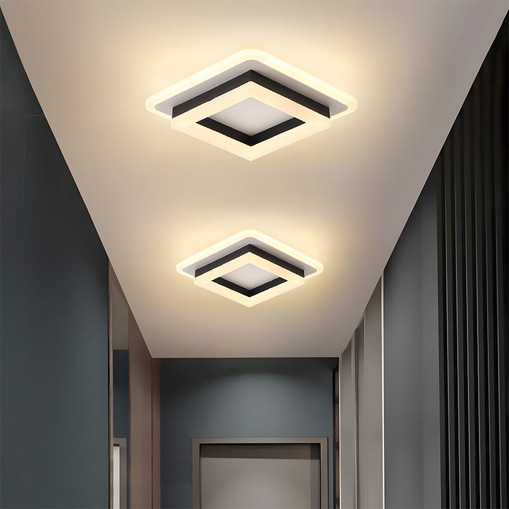 Modern Geometric Square LED Ceiling Lamp