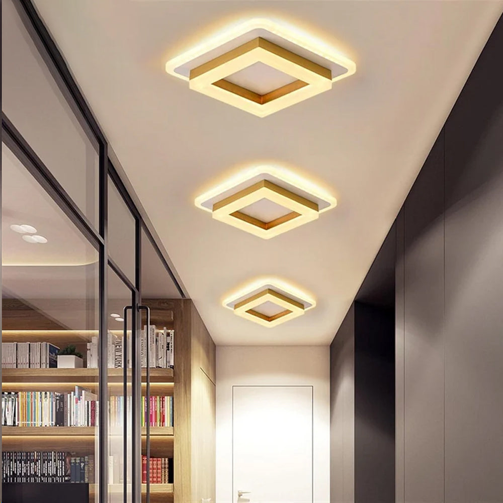 Modern Geometric Square LED Ceiling Lamp