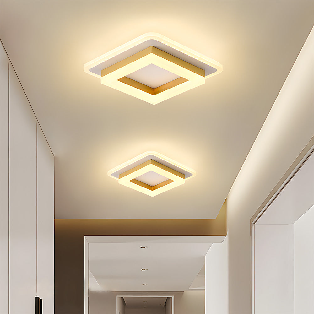 Modern Geometric Square LED Ceiling Lamp