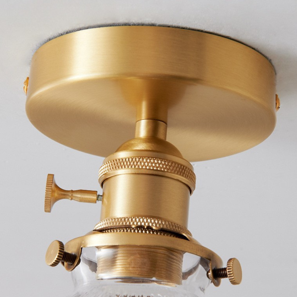 Modern Glass Gold Ceiling Lamp Flush Mount Light Fixture