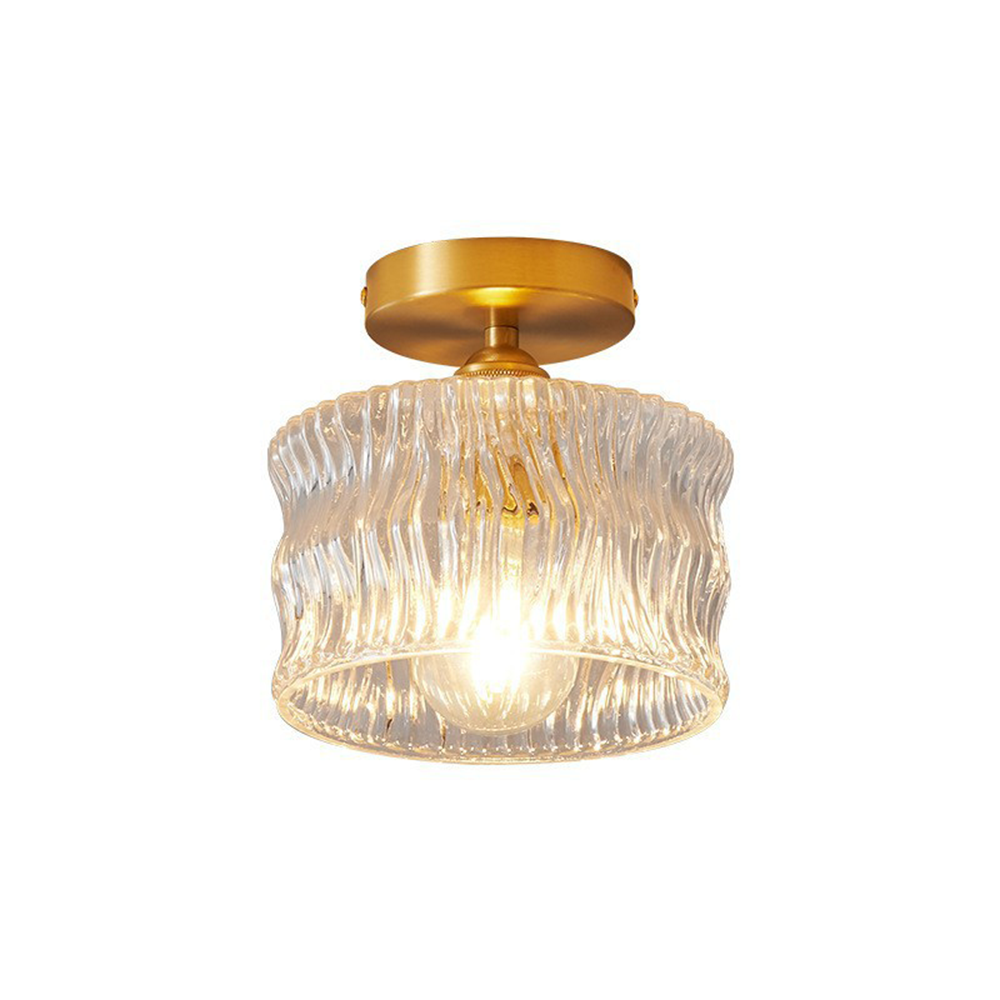 Modern Glass Gold Ceiling Lamp Flush Mount Light Fixture