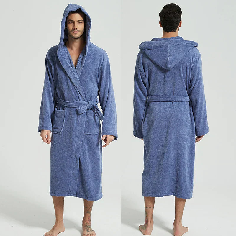 Modern Hooded Bathrobe