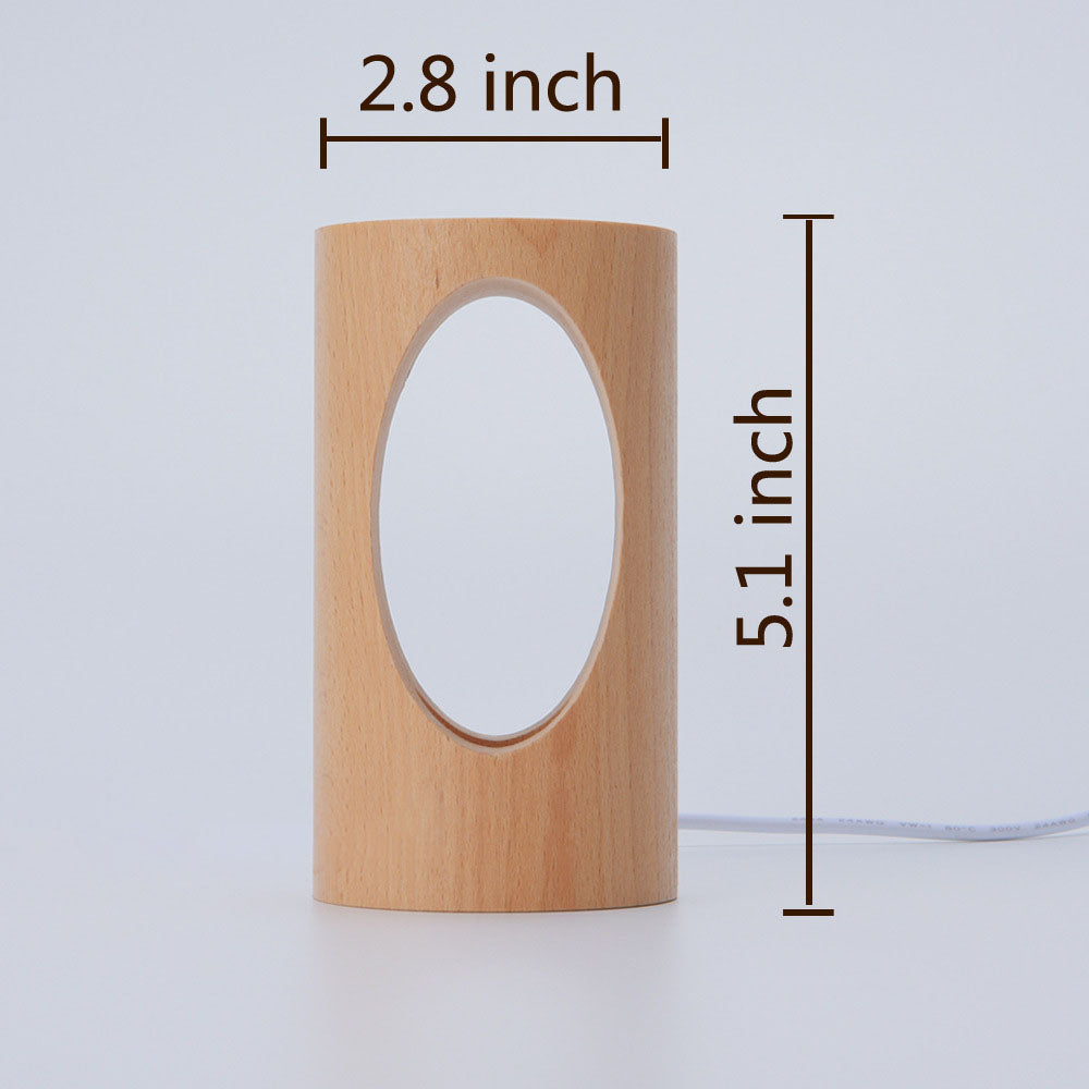 Modern Minimalist Wooden LED Night Light Desk Lamp