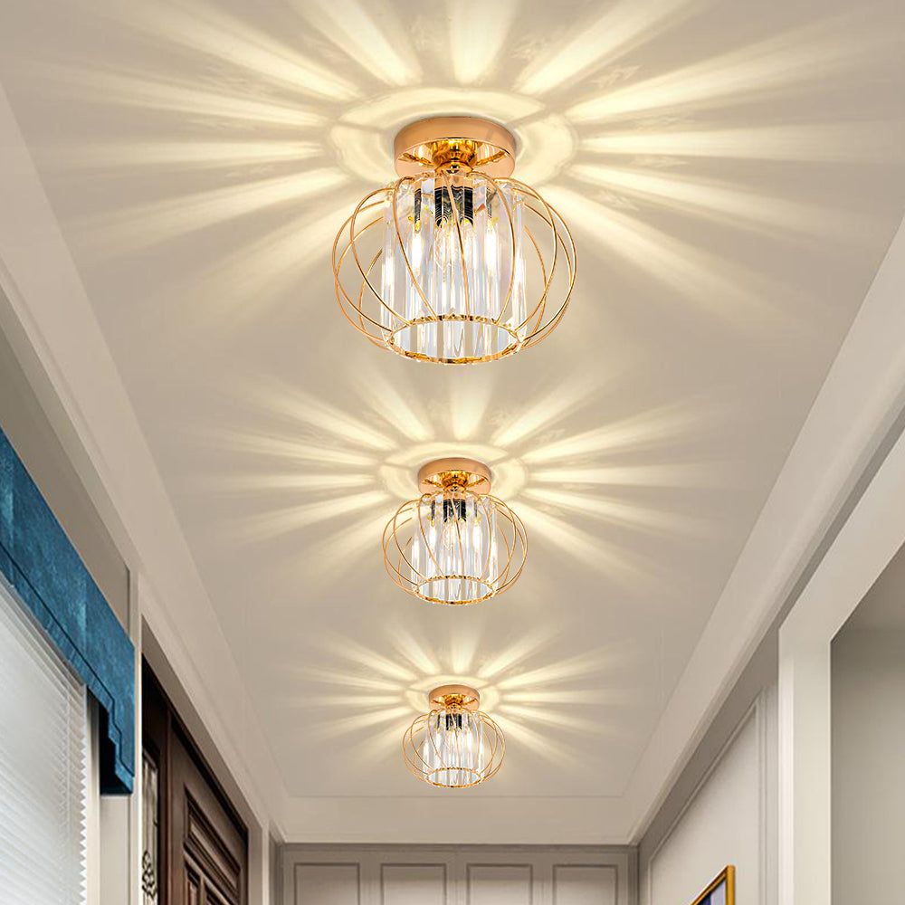 Modern Open-Frame Ceiling Lamp Flush Mount Light Fixture