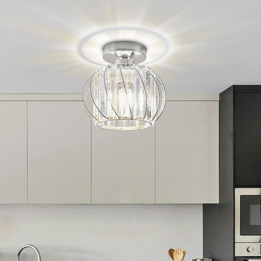 Modern Open-Frame Ceiling Lamp Flush Mount Light Fixture