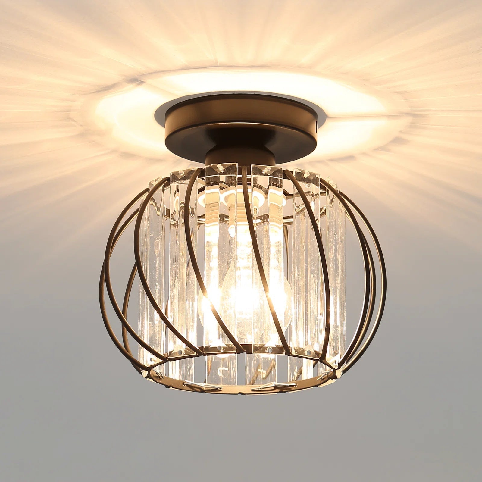 Modern Open-Frame Ceiling Lamp Flush Mount Light Fixture
