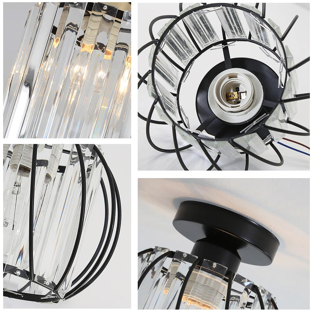 Modern Open-Frame Ceiling Lamp Flush Mount Light Fixture