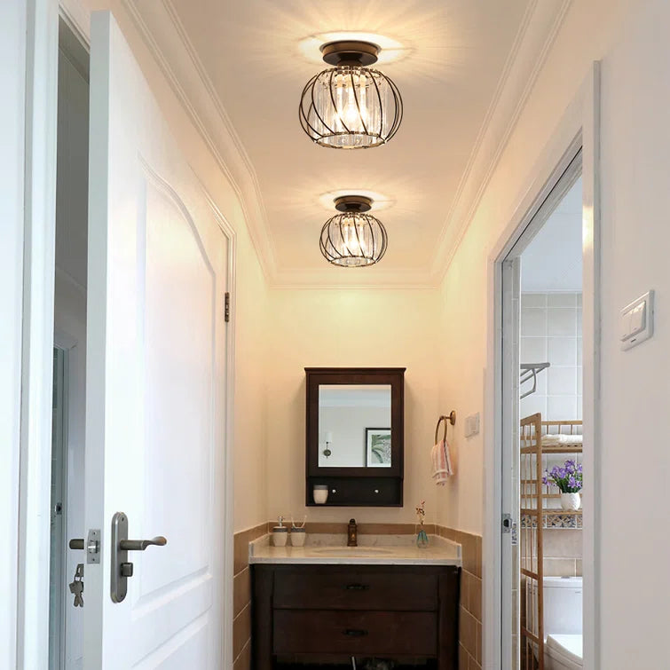 Modern Open-Frame Ceiling Lamp Flush Mount Light Fixture