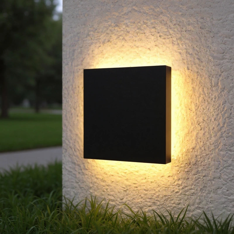 Modern Outdoor Wall Light – Square LED Lantern in Durable Aluminum for Garden and Exterior Use, IP65 Rated