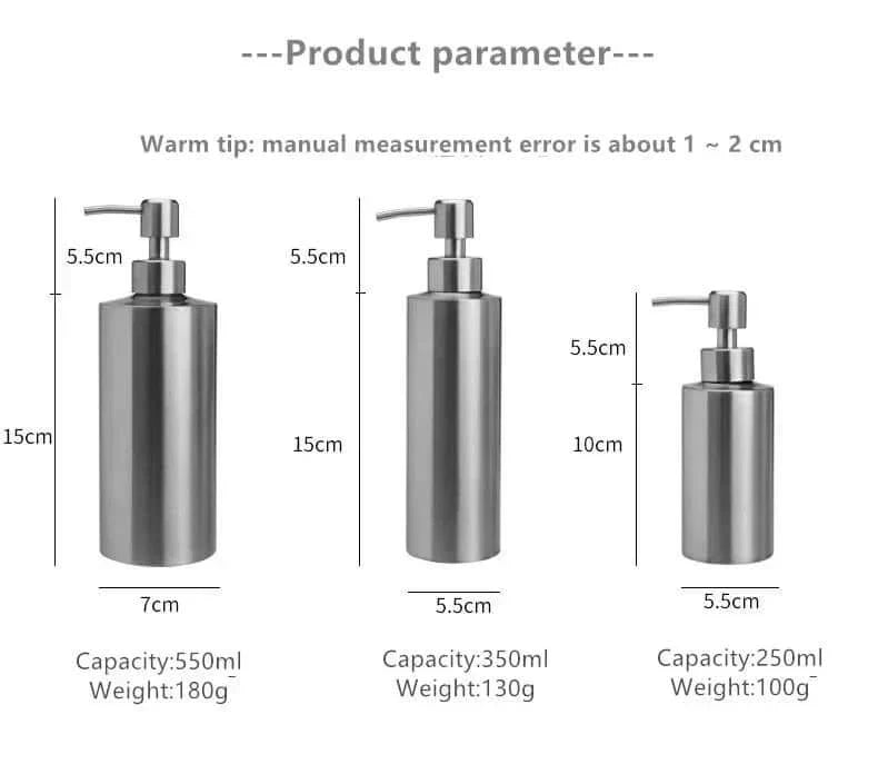 Modern Stainless Steel Soap Dispenser