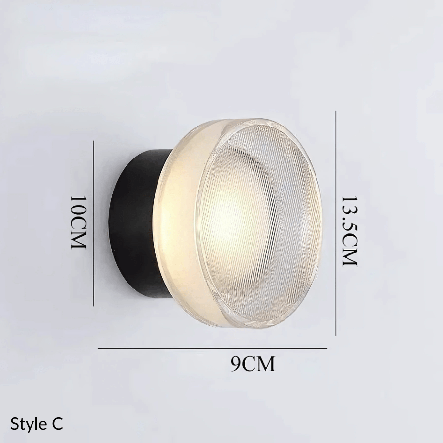 Modern Wall Light with Integrated LED – 7 Unique Styles for Elegant Interiors, Metal and Glass Design, Indoor Use
