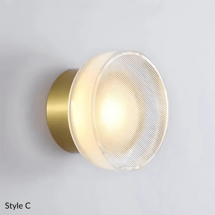 Modern Wall Light with Integrated LED – 7 Unique Styles for Elegant Interiors, Metal and Glass Design, Indoor Use
