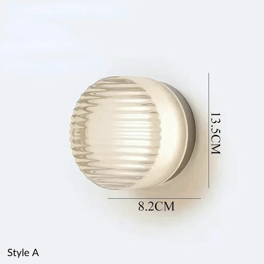 Modern Wall Light with Integrated LED – 7 Unique Styles for Elegant Interiors, Metal and Glass Design, Indoor Use