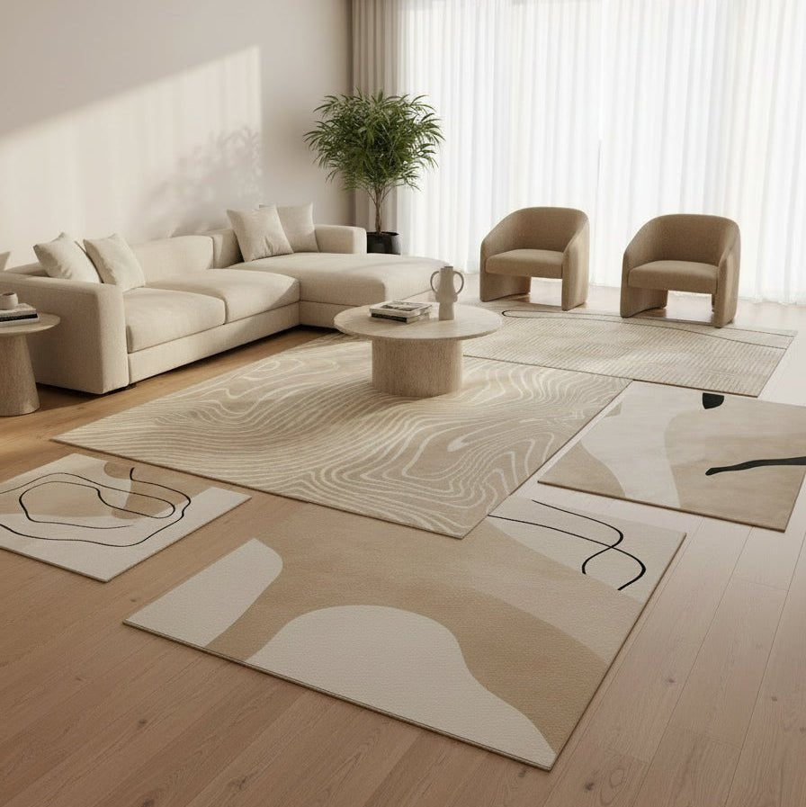 Modern Washable Carpet with Textured Surface and Timeless Design