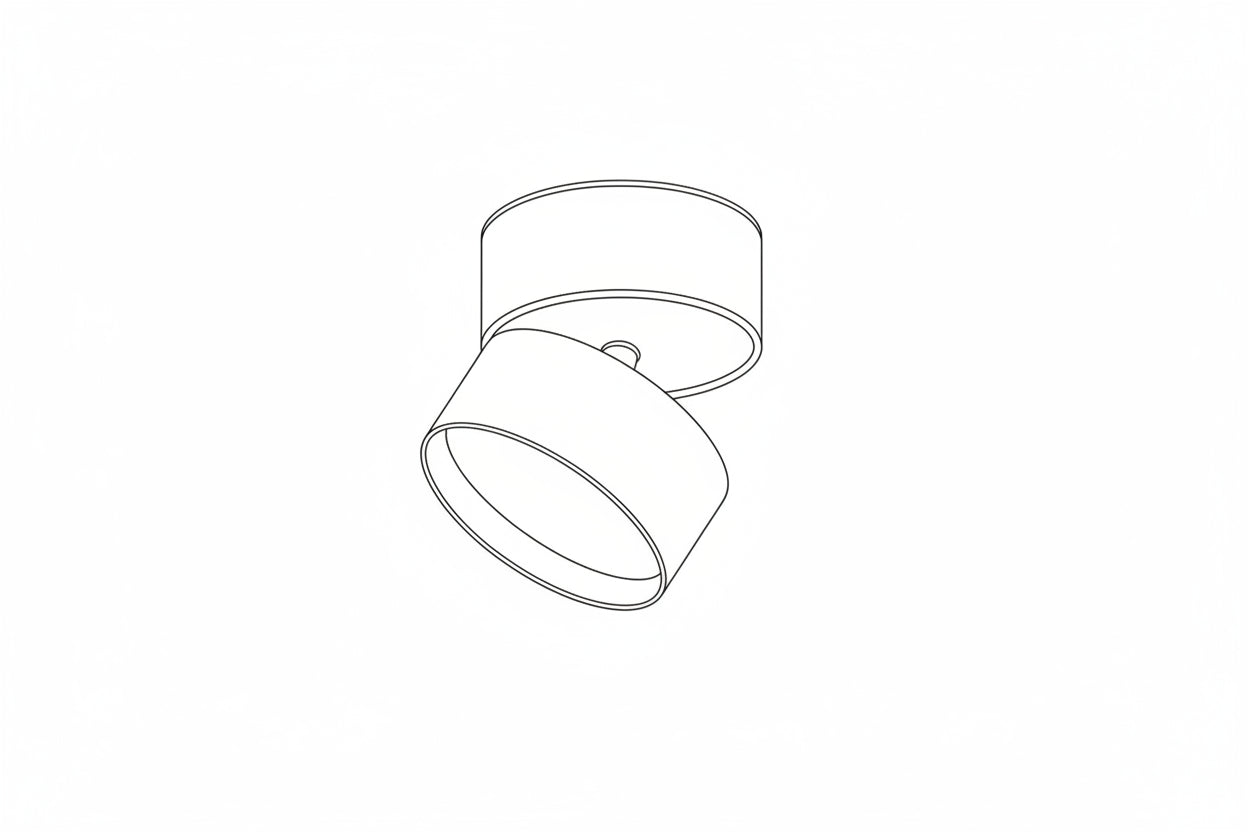 Modern Adjustable LED Ceiling Light with Rotating Head