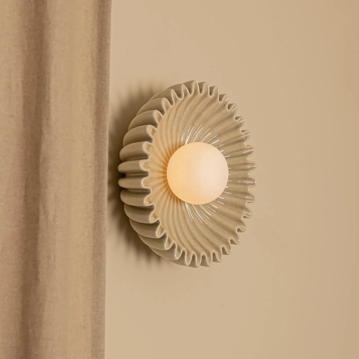 Modern Ceramic Flower Wall Light with Warm LED Glow