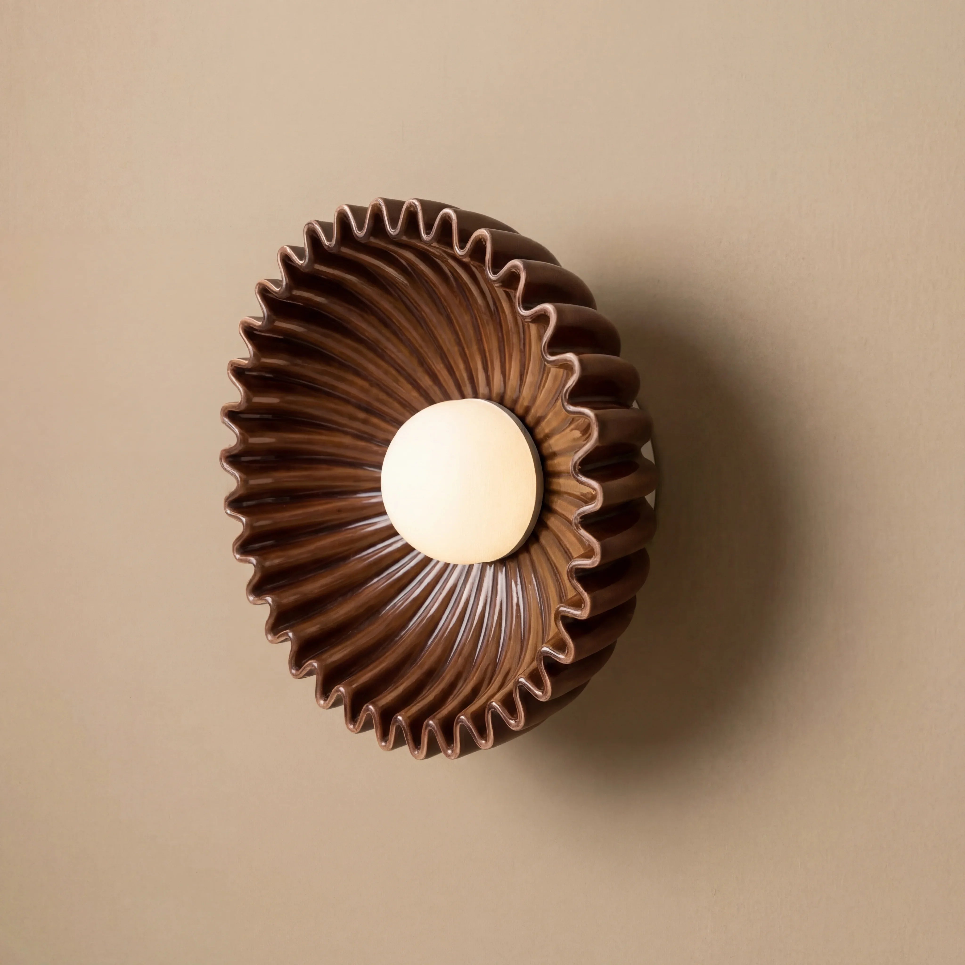 Modern Ceramic Flower Wall Light with Warm LED Glow