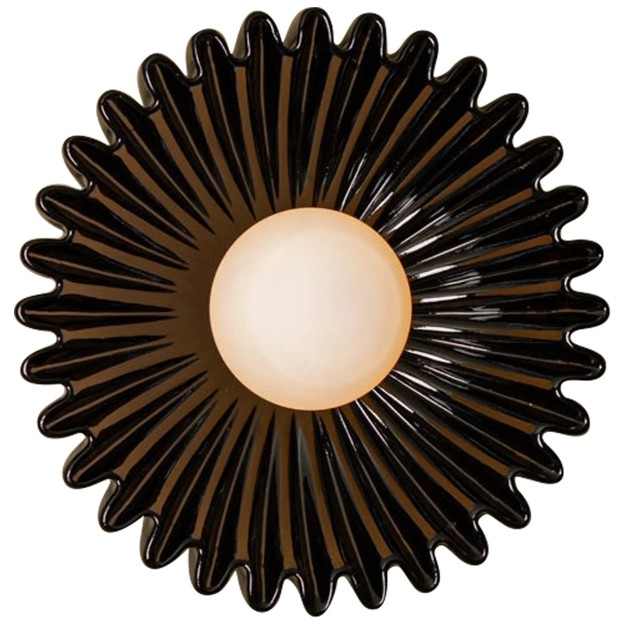 Modern Ceramic Flower Wall Light with Warm LED Glow