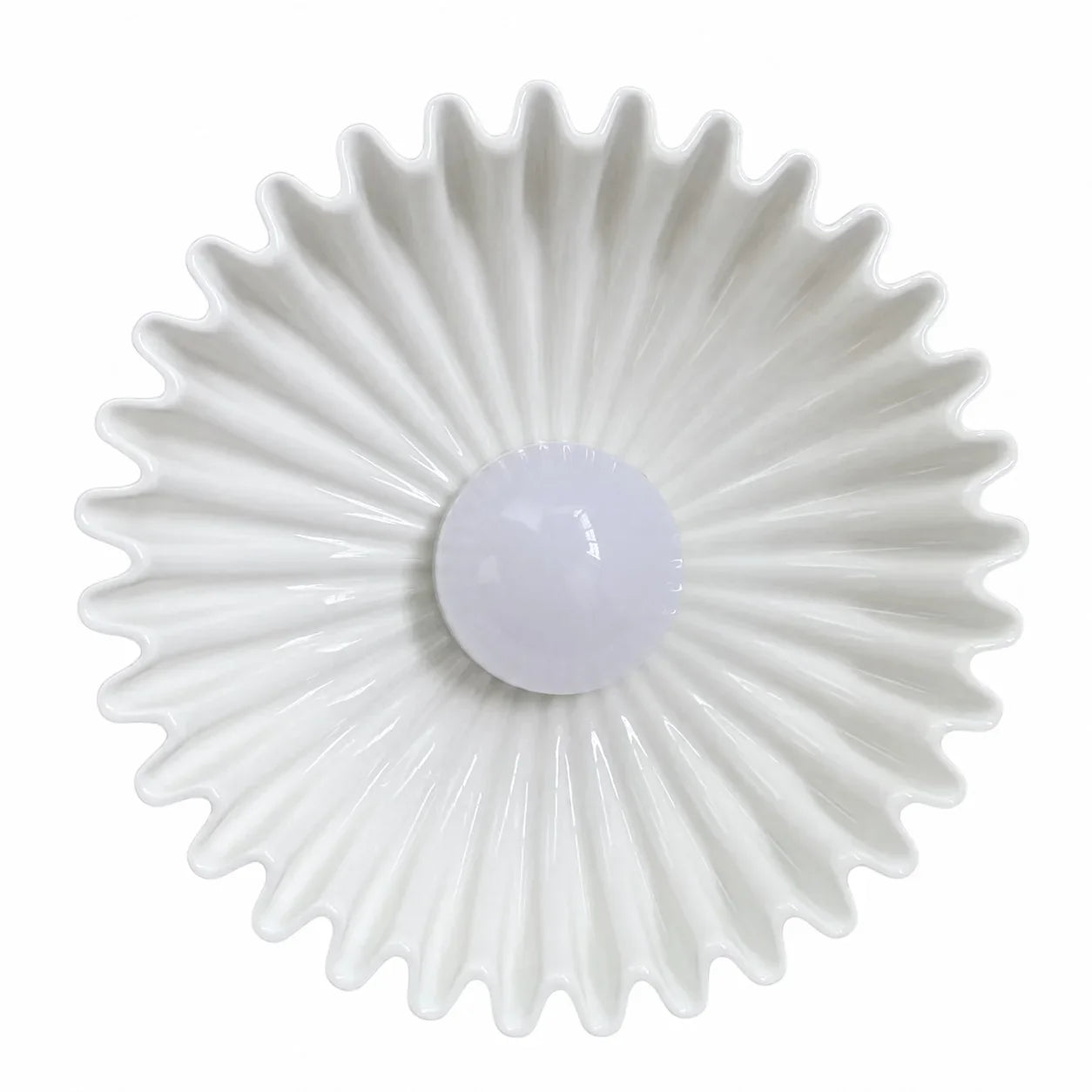 Modern Ceramic Flower Wall Light with Warm LED Glow
